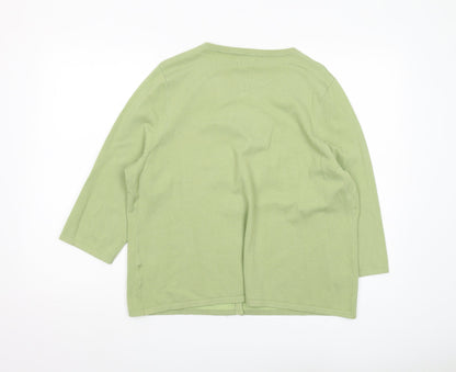 Eastex Women's Green Cardigan Size 12 with Jewel Accents