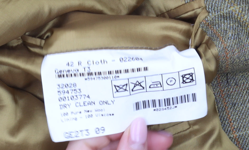 Mens UK Size 42 Eric Spencer Regular Brown Suit Jacket