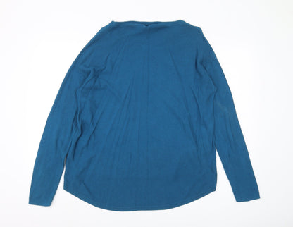 Womens UK Size L Calvin Klein Blue Pullover Jumper