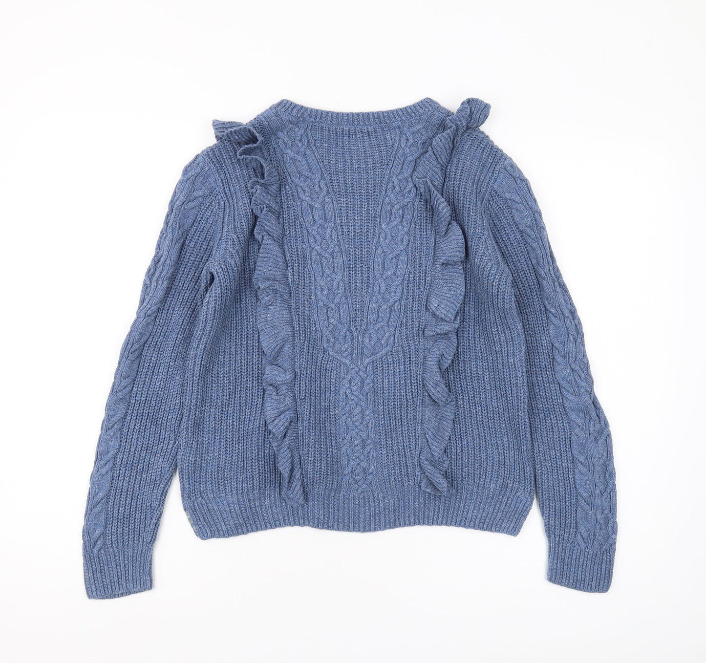 Polo Ralph Lauren Girls Blue Cable Knit Pullover Jumper Size 16
