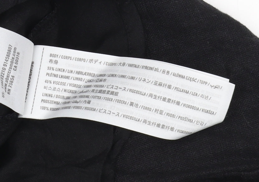 Abercrombie & Fitch Women's Black Short Shirt Dress