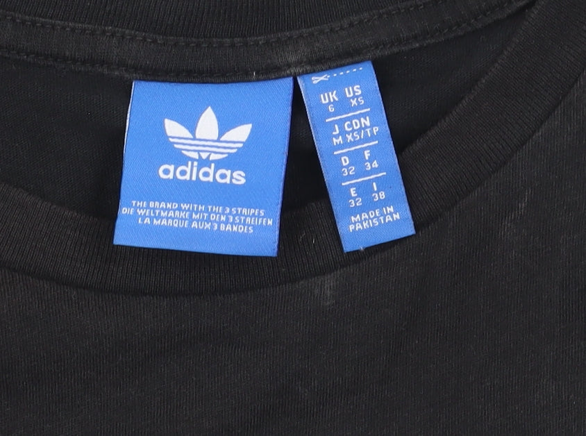 Womens UK Size XS adidas Black Basic Tank