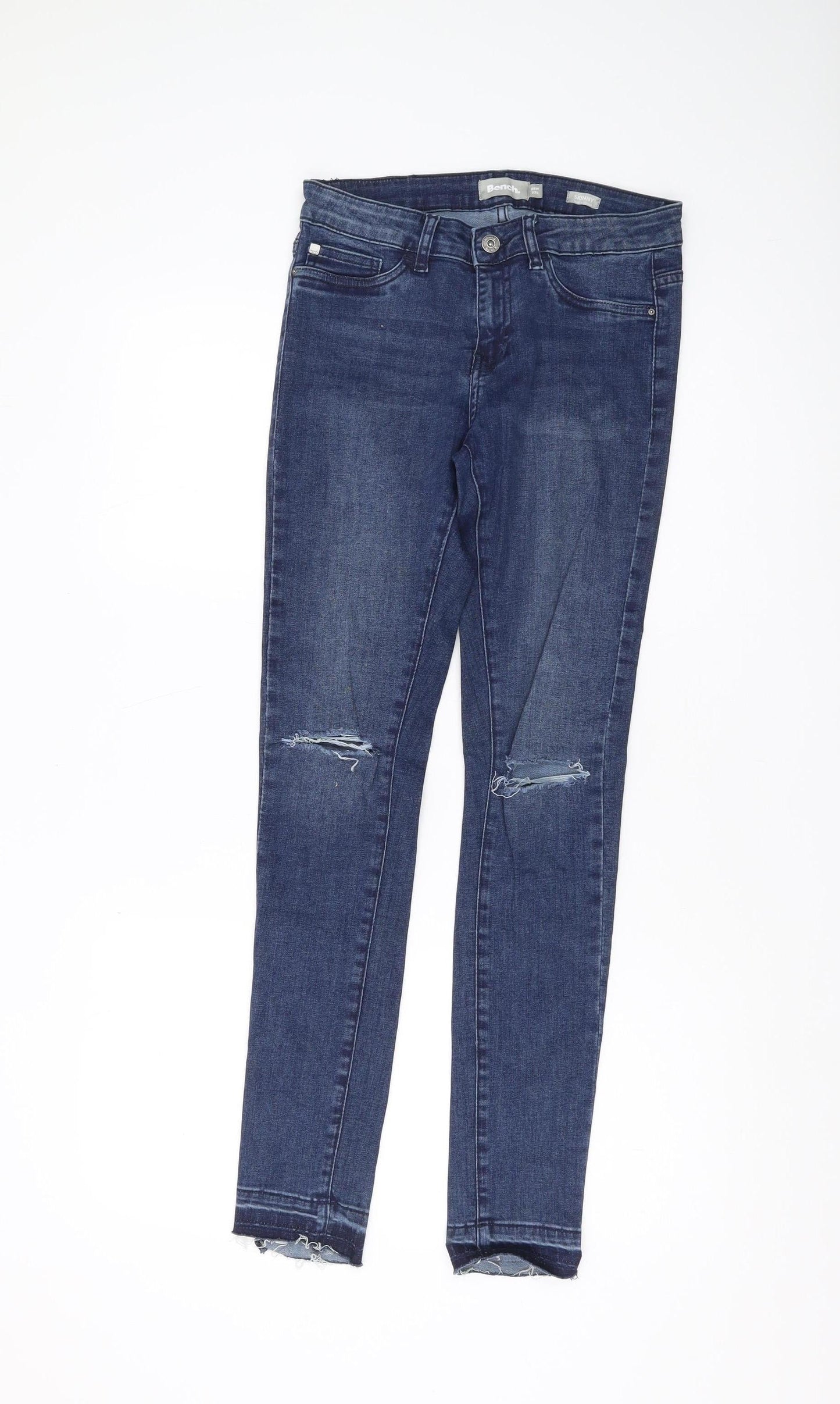 Bench Women's Blue Skinny Jeans Distressed Size 8