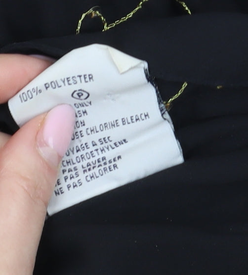 Alexon Women's Black Floral Blouse, Size 14, Elegant