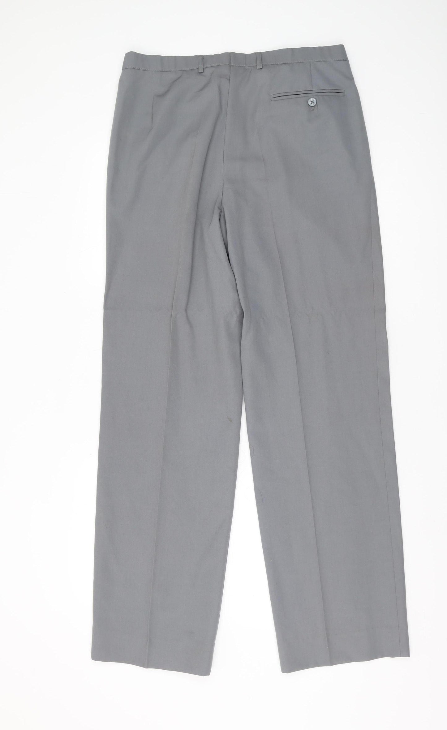 Oscar Jacobson Men's Grey Dress Pants, Size 34, Formal