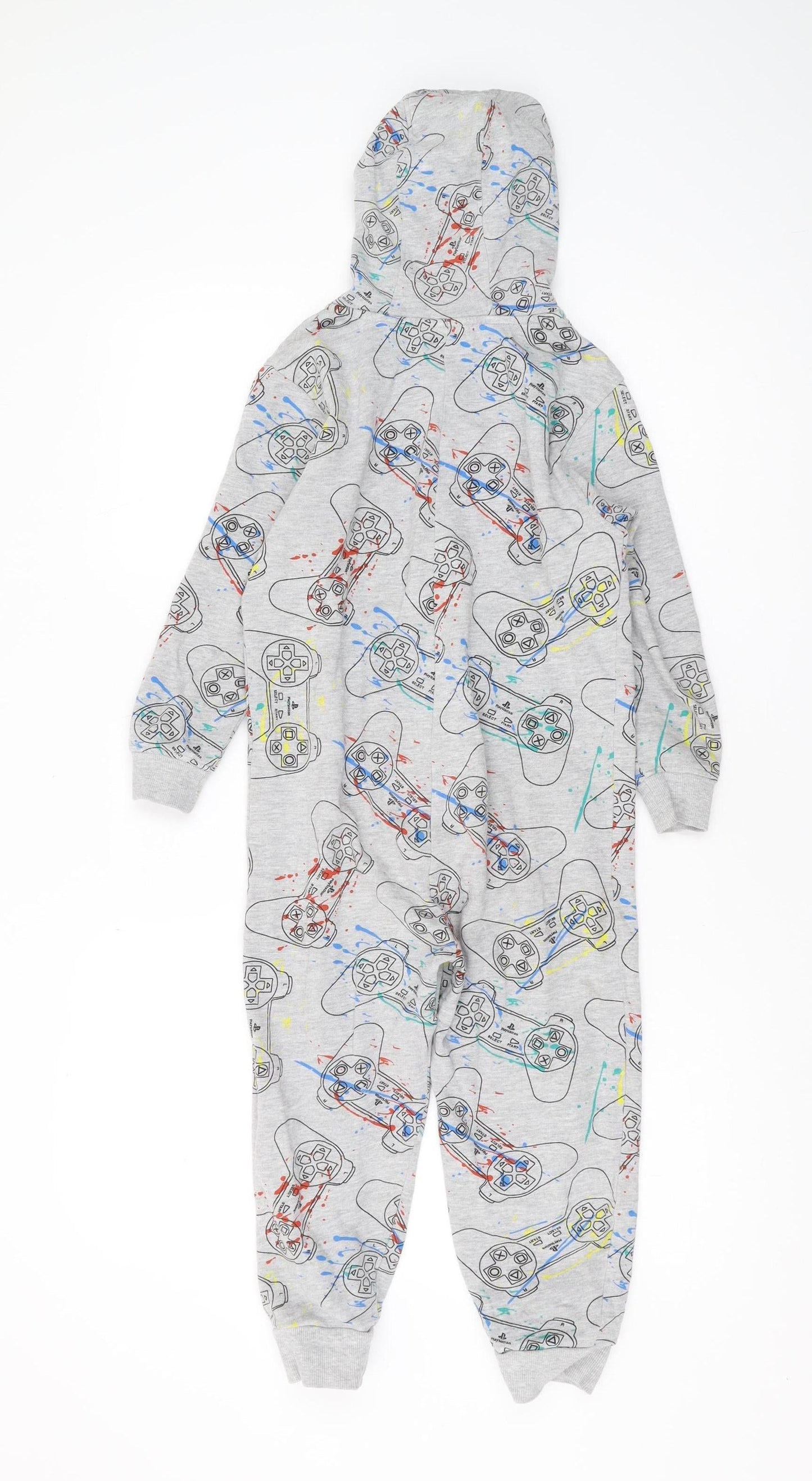 Next Boys Grey PlayStation One Piece, Size 6, Hooded Pyjama