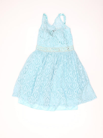 Quiz Women Blue A-Line Knee Length Dress