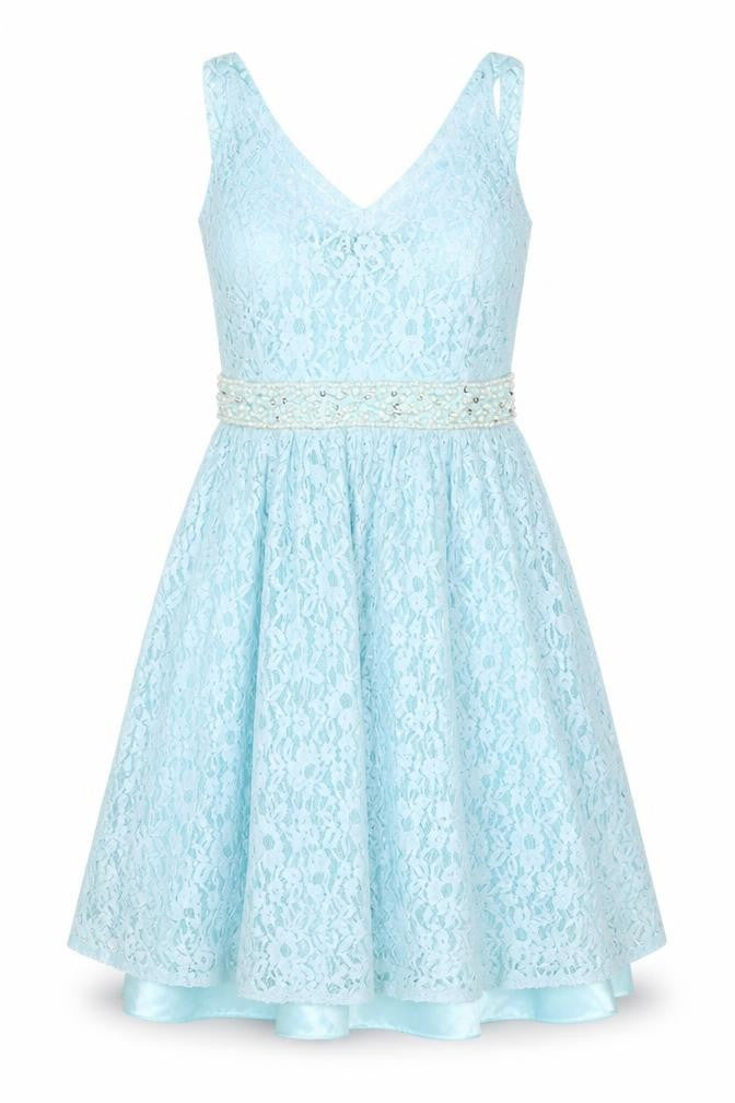 Quiz Women Blue A-Line Knee Length Dress
