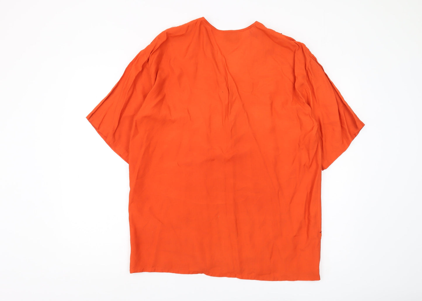 Womens UK Size 14 Wallis Orange Basic Blouse