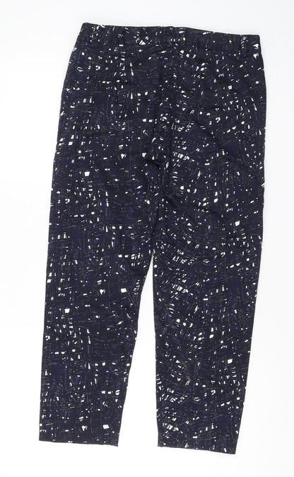 Great Plains Women's Blue Geometric Trousers Size 10