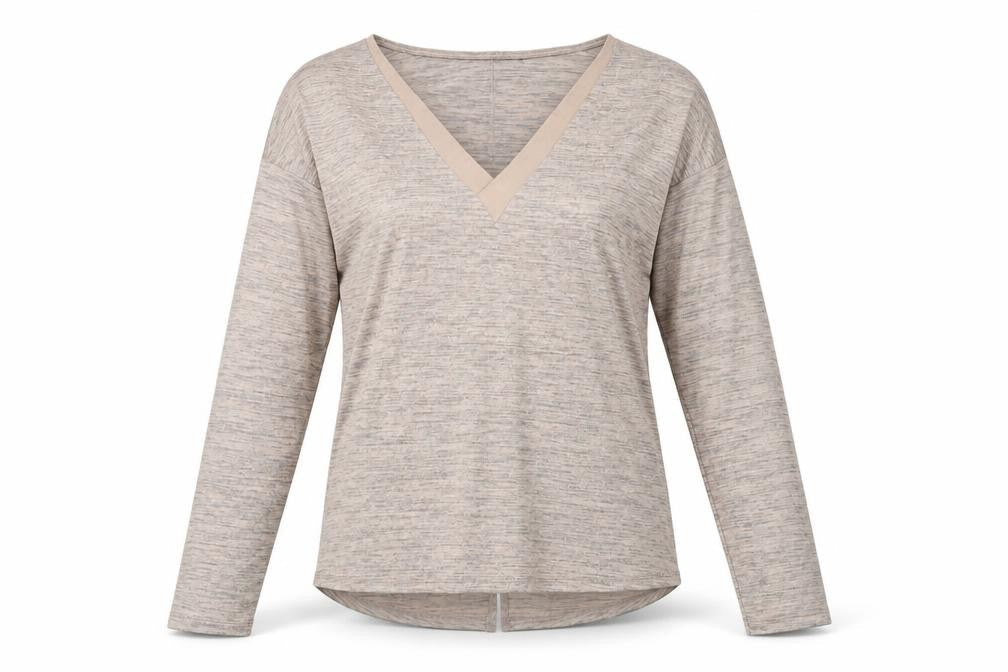 Womens UK Size 10 NEXT Beige Jersey Blouse