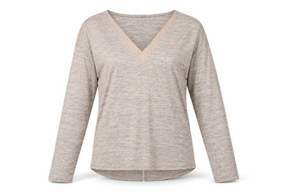 Womens UK Size 10 NEXT Beige Jersey Blouse