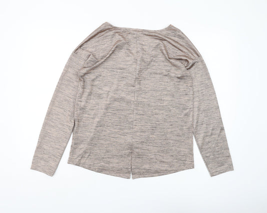 Womens UK Size 10 NEXT Beige Jersey Blouse