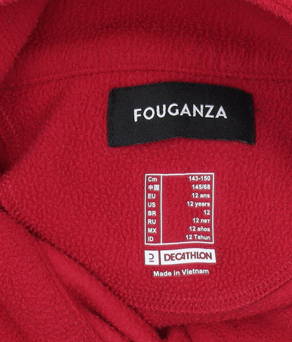 Fouganza Girls Red Fleece Jacket, Size 12 Years, Casual
