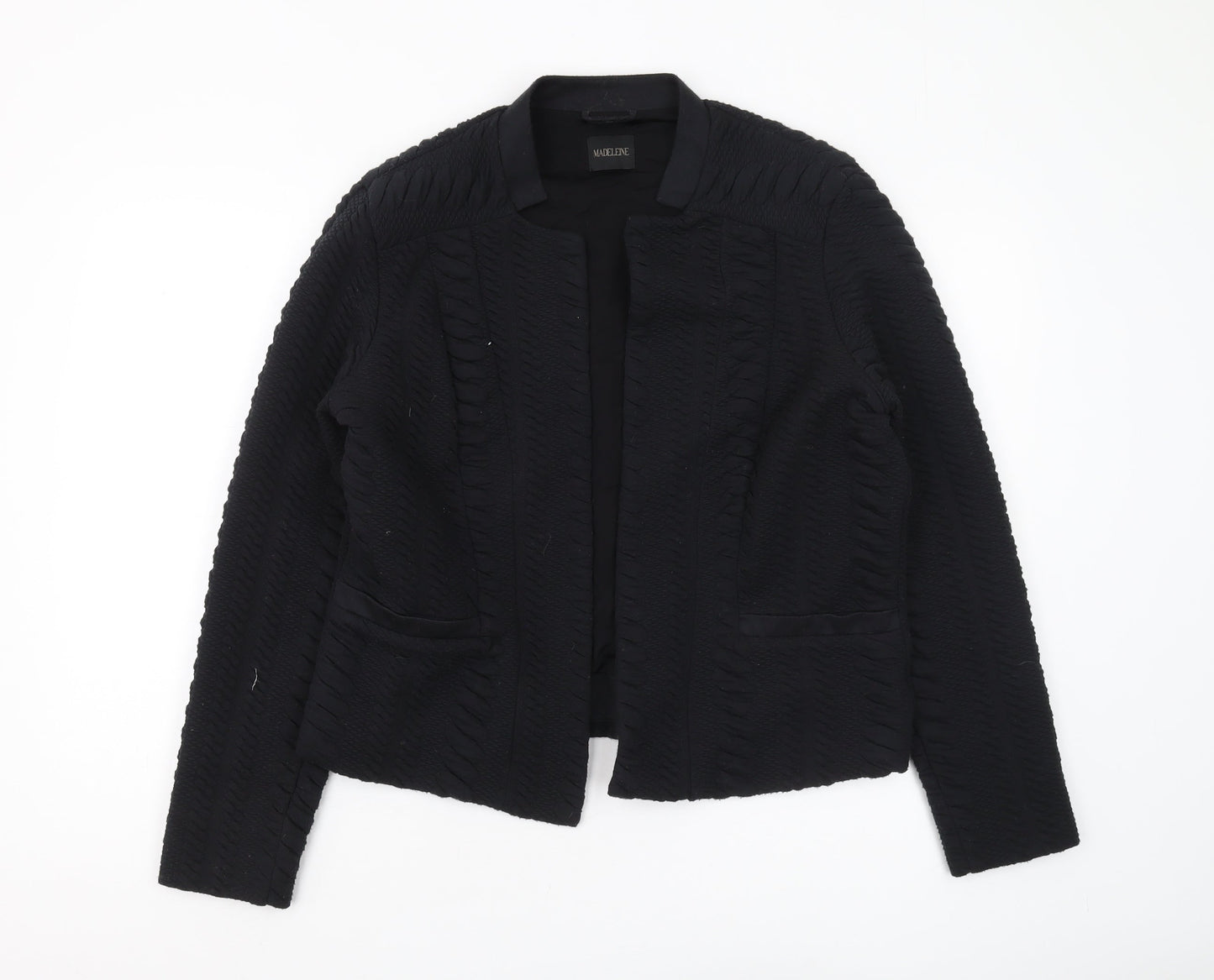 MADELEINE Women's Black Basic Jacket, Size 14, Polyester