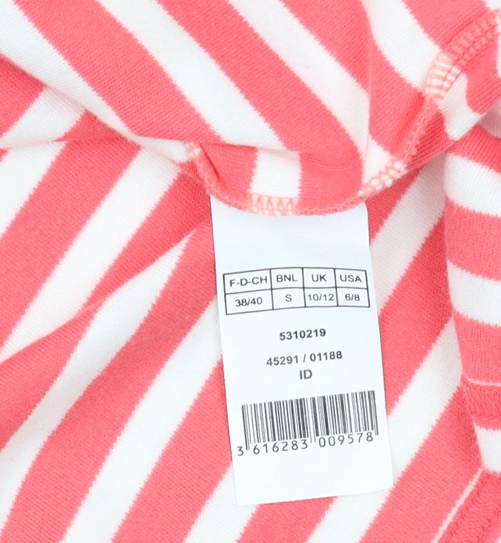 Damart Women's Pink Striped T-Shirt, Size 10/12