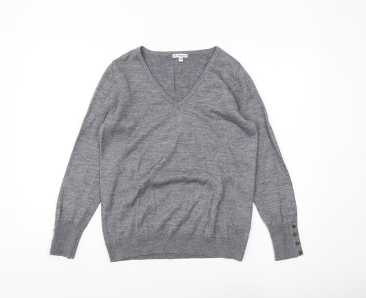 Womens UK Size 12 ANNE WEYBURN Grey Pullover Jumper