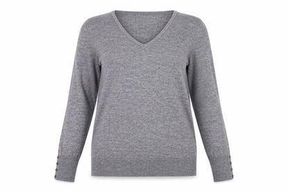 Womens UK Size 12 ANNE WEYBURN Grey Pullover Jumper
