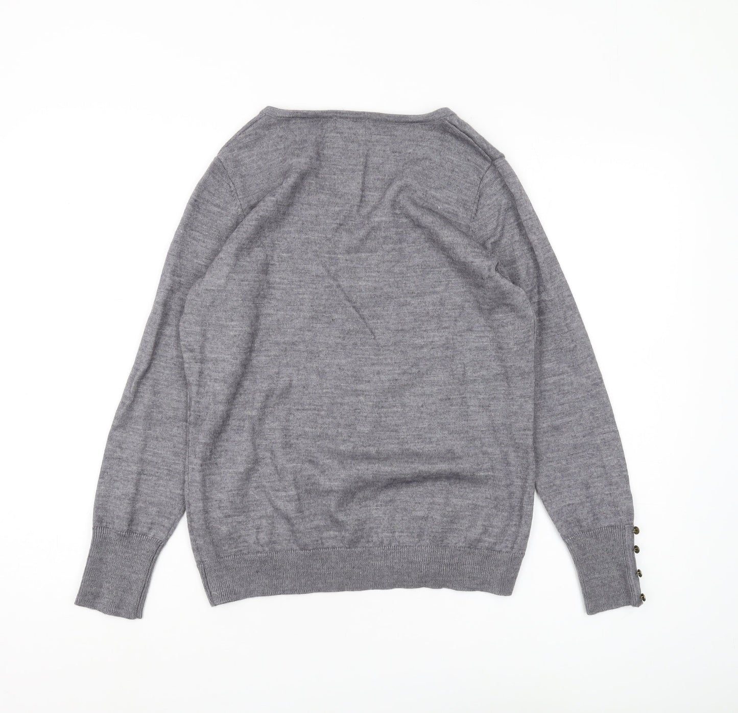 Womens UK Size 12 ANNE WEYBURN Grey Pullover Jumper