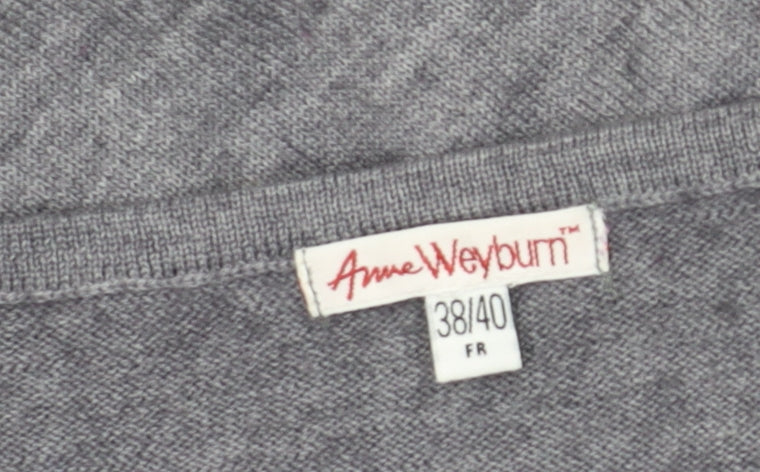 Womens UK Size 12 ANNE WEYBURN Grey Pullover Jumper