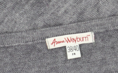 Womens UK Size 12 ANNE WEYBURN Grey Pullover Jumper