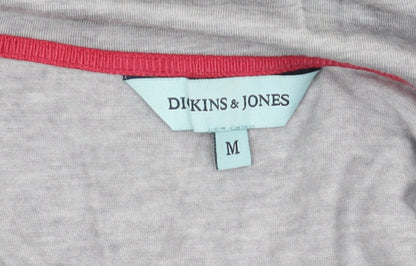 Womens UK Size M Dickins & Jones Grey Basic T-Shirt