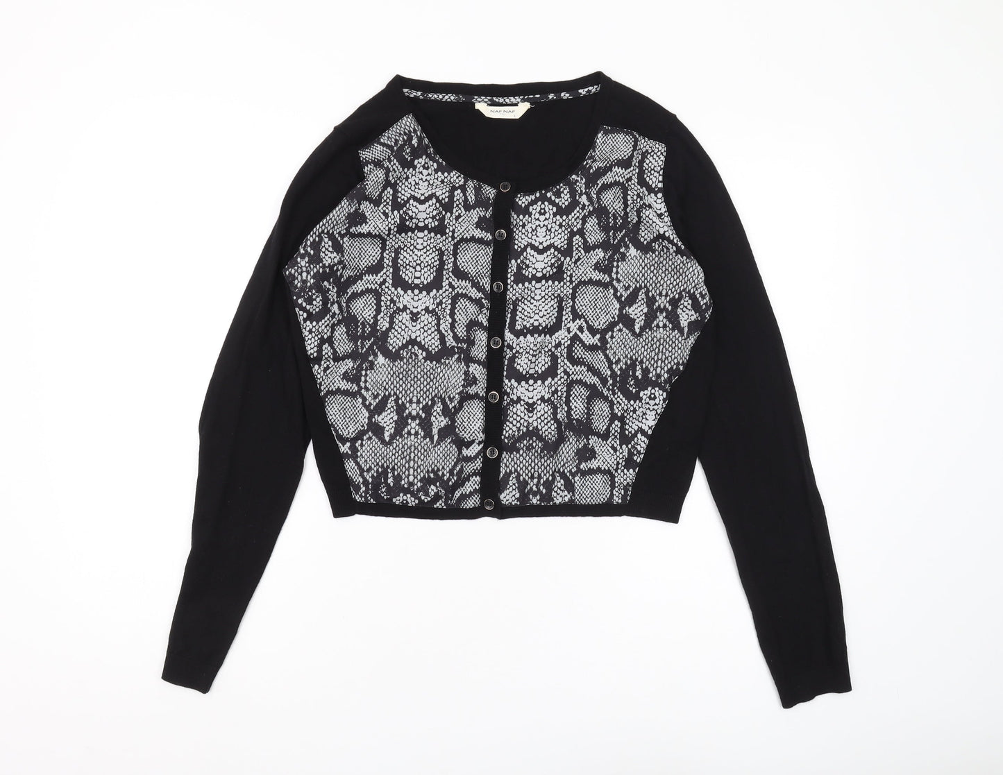 Womens UK Size L NAF NAF Black Cardigan Jumper