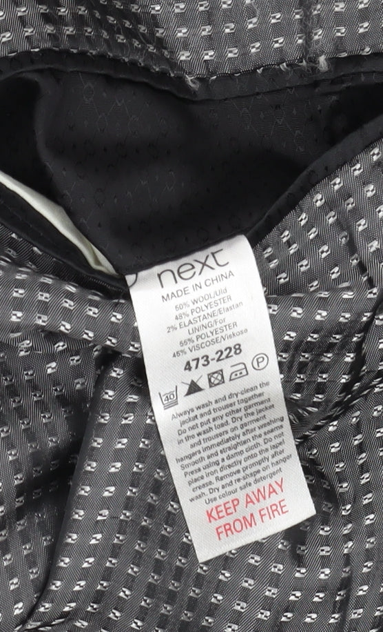 Mens UK Size 40 NEXT Regular Black Suit Jacket