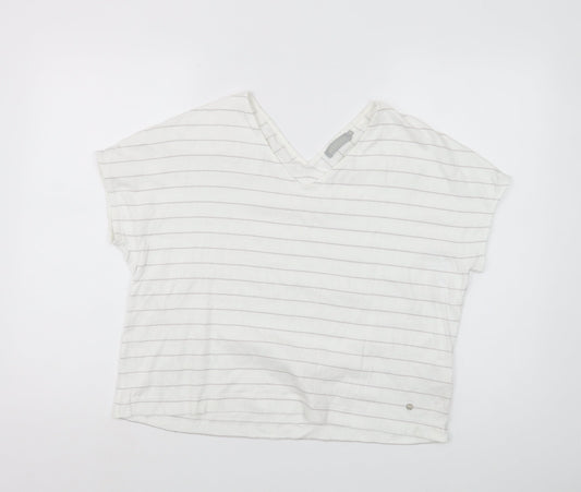 Womens UK Size 12 Betty & Co White Cropped T-Shirt