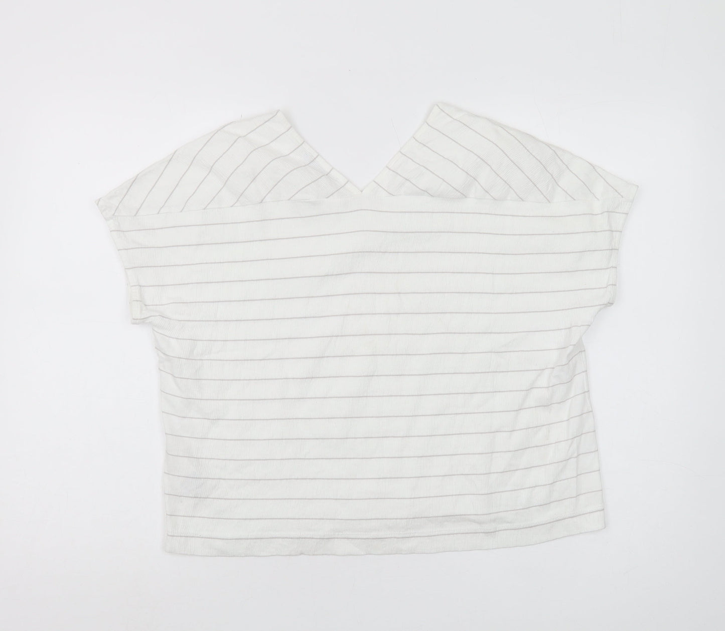Womens UK Size 12 Betty & Co White Cropped T-Shirt