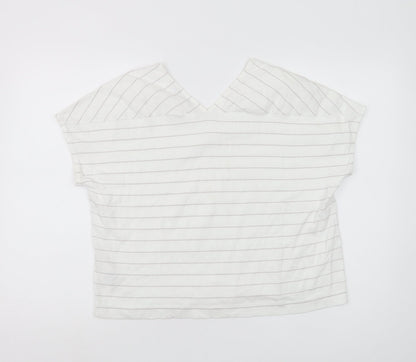 Womens UK Size 12 Betty & Co White Cropped T-Shirt