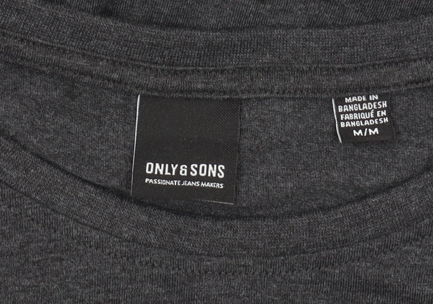 ONLY & SONS Men’s Black M Crew Neck T-Shirt