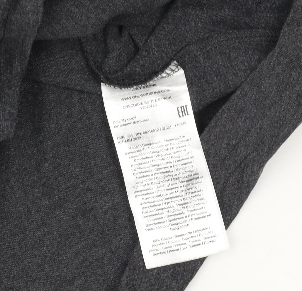 ONLY & SONS Men’s Black M Crew Neck T-Shirt