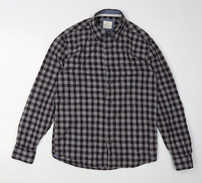 Marks and Spencer Men's Multicoloured Check Shirt, Size S