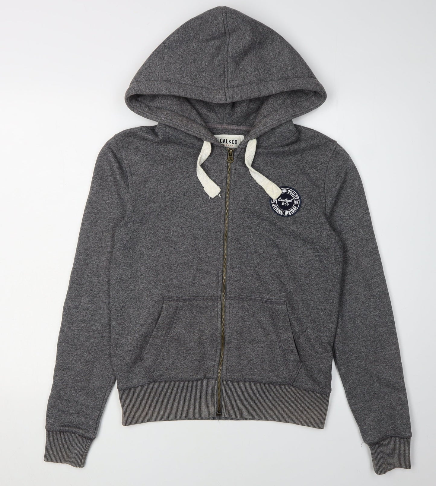 Soulcal & Co Women's Grey Full Zip Hoodie Size 10
