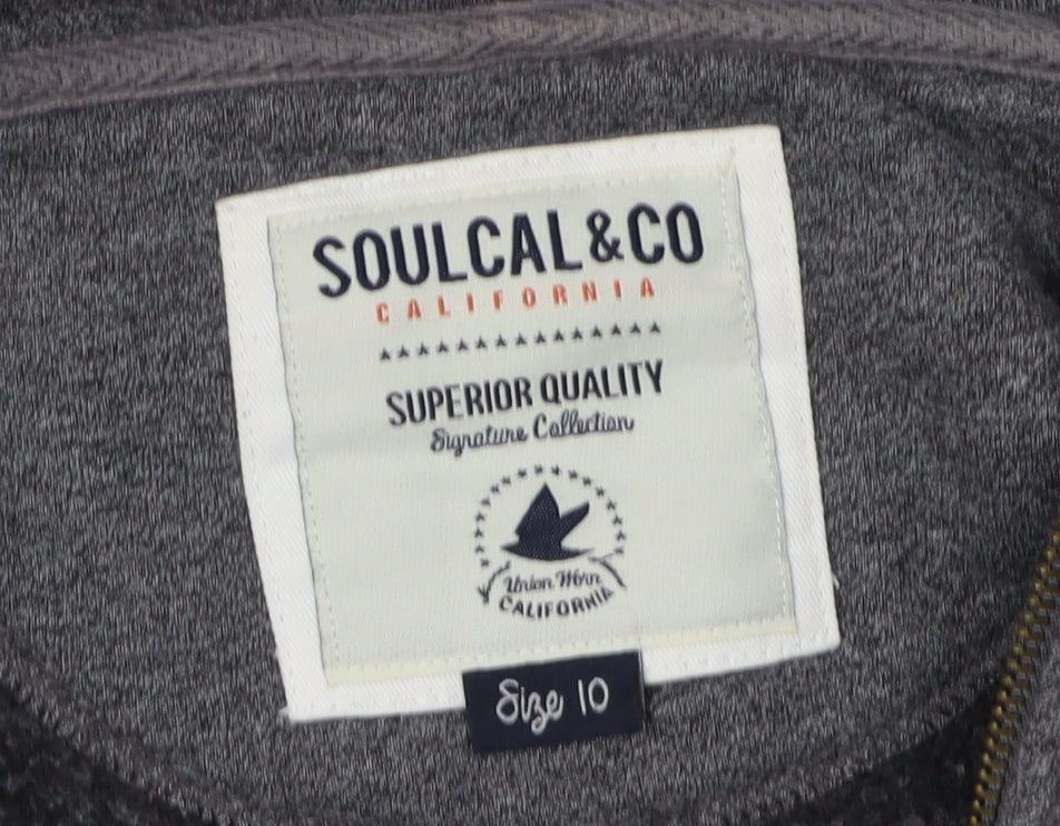Soulcal & Co Women's Grey Full Zip Hoodie Size 10