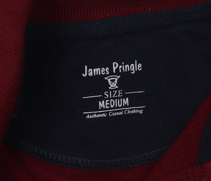 James Pringle Men's Red M Long Sleeve Polo Shirt