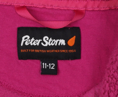 Peter Storm Girls Pink 1/4 Zip Sweatshirt 11-12 Years