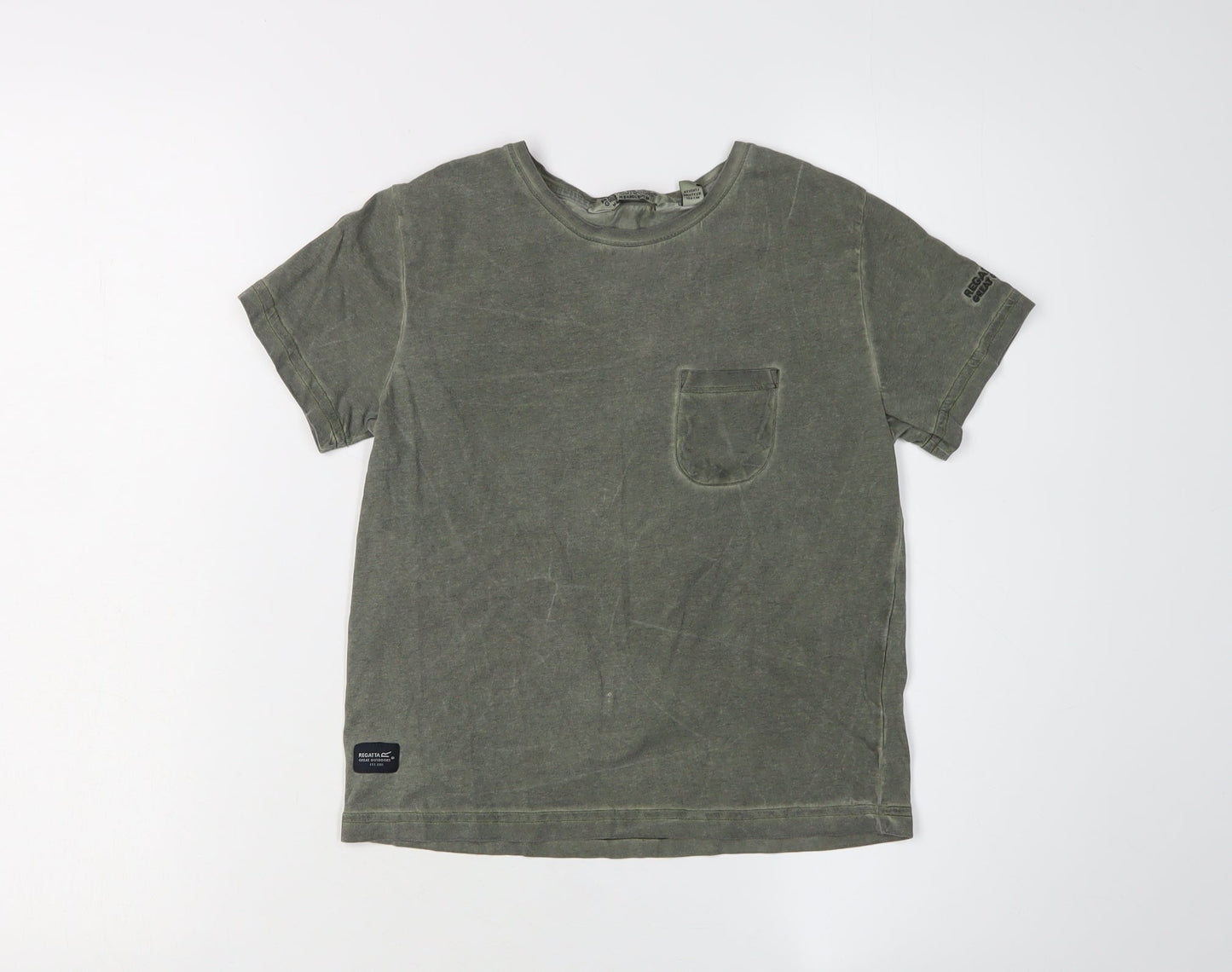 Regatta Grey T-Shirt Unisex Kids 7-8 Years Basic Style