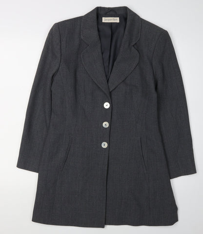 Jacques Vert Womens Grey Wool Blazer Jacket Size 12