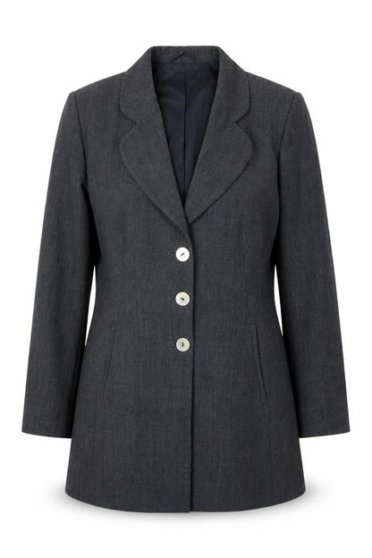 Jacques Vert Womens Grey Wool Blazer Jacket Size 12