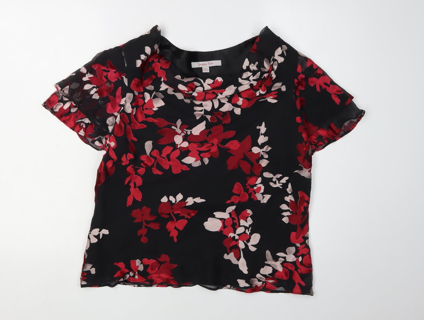 Jacques Vert Women's Black Floral Blouse, Size 14