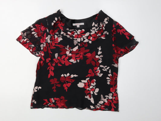 Jacques Vert Women's Black Floral Blouse, Size 14