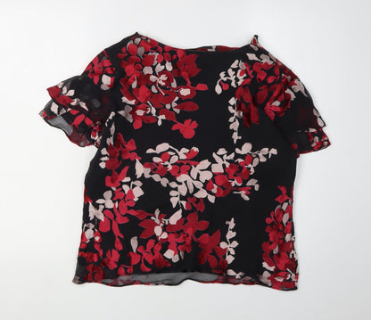 Jacques Vert Women's Black Floral Blouse, Size 14