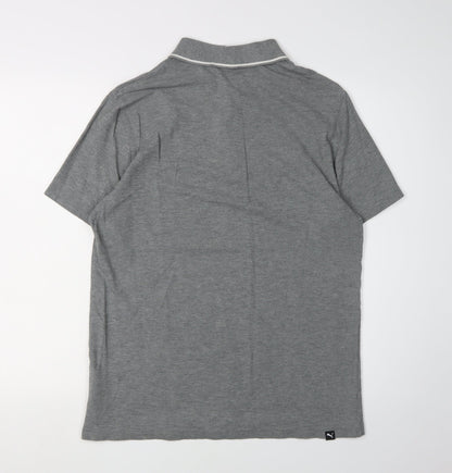 Puma Men's Grey Polo Shirt M