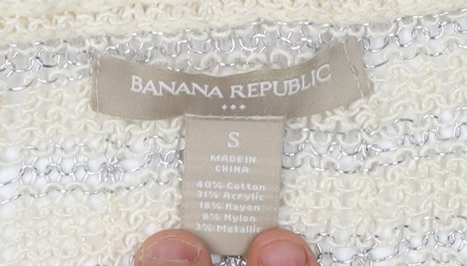 Womens UK Size S Banana Republic Ivory Pullover Jumper