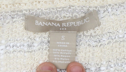 Womens UK Size S Banana Republic Ivory Pullover Jumper