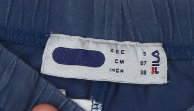 Fila Boys Blue Athletic Shorts, Age 3, Cotton, Summer Activewear