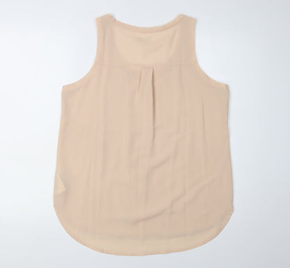 Calvin Klein Women's Beige Tank Top M Sleeveless