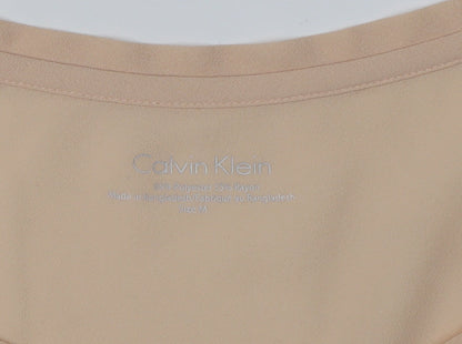 Calvin Klein Women's Beige Tank Top M Sleeveless